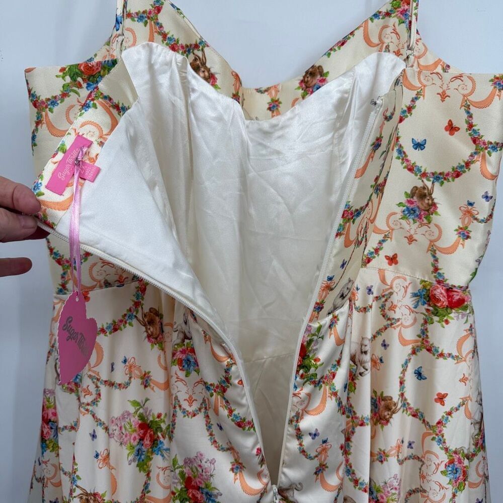 Sugar Thrillz Lush Opulence Renaissance Print Butterfly Corset Dress Size 2X NWT - Picture 6 of 12